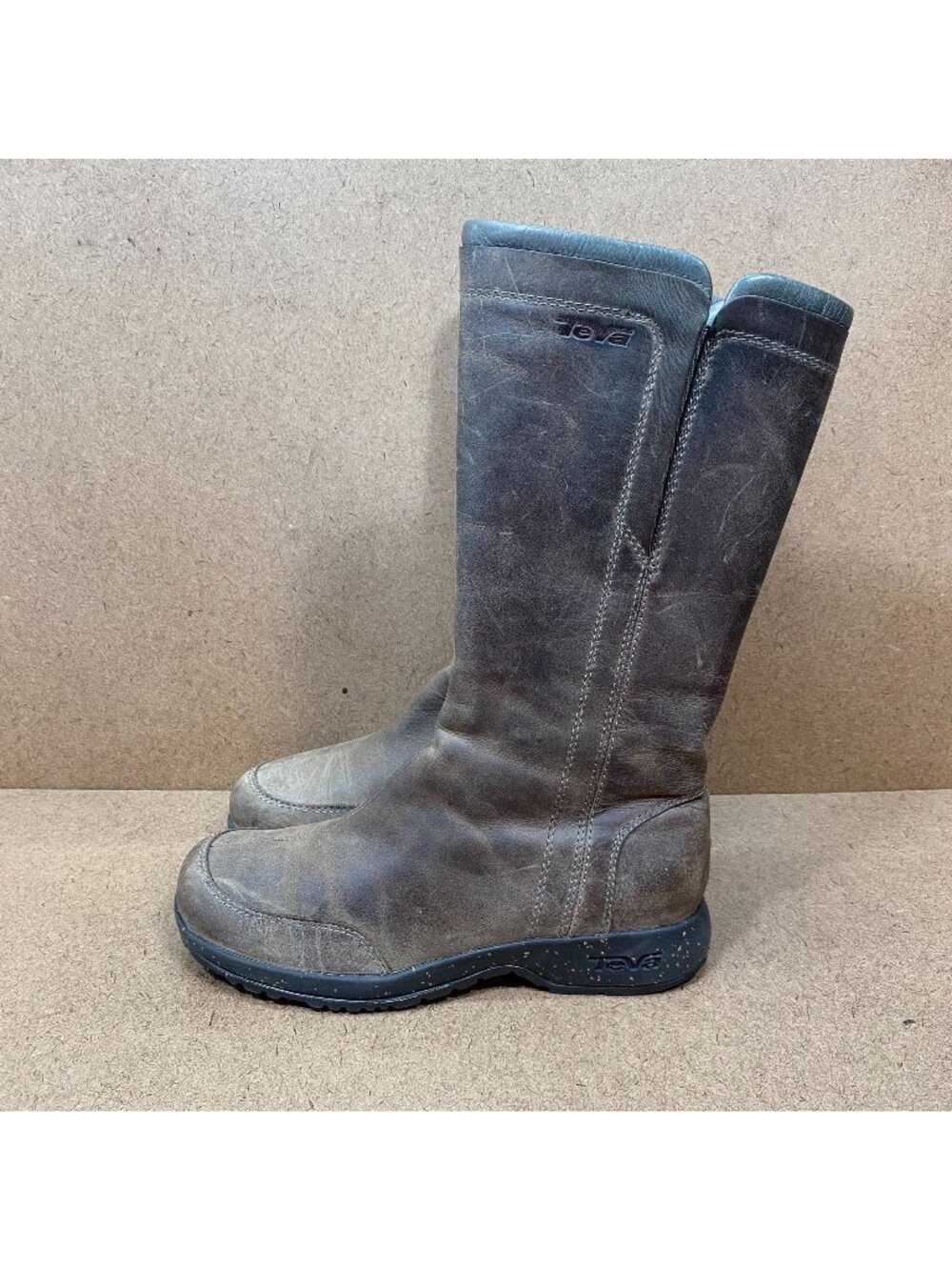 Teva Capistrano Waterproof Leather Brown Tall Boots Women’s Size 6 Outdoor